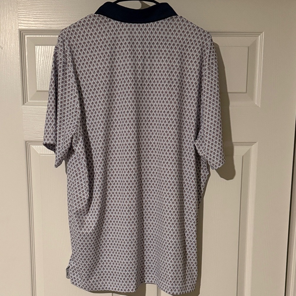 Walter Hagen Geometric Navy and White Polo - Picture 4 of 4